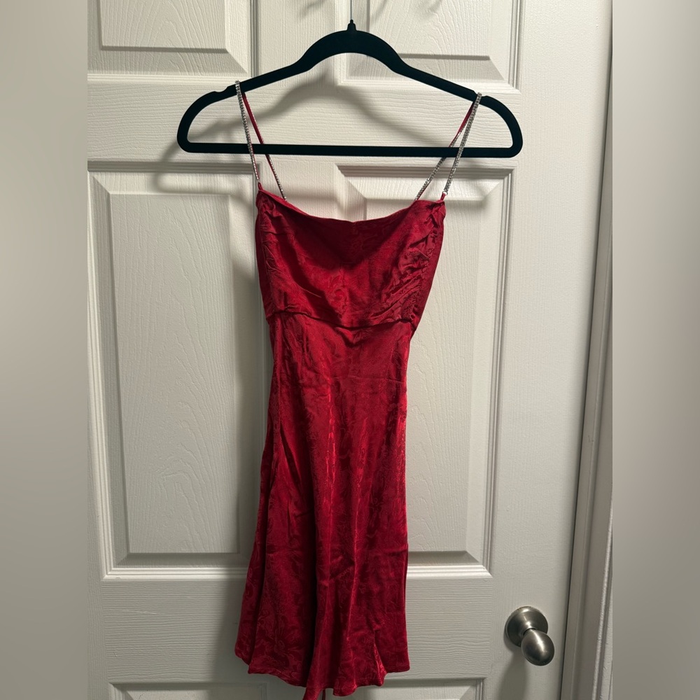 For Love & Lemons - Red Gabrielle Mini Dress - Size M - Picture 4 of 8